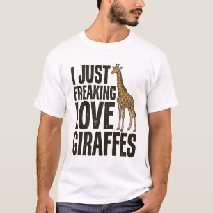 Lustiges Giraffenliebhaber Vintage-Gravur-Shirt-De T-Shirt