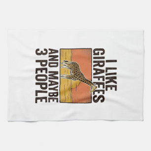Lustiges Giraffenliebhaber Vintage-Stich-Shirt-Des Geschirrtuch