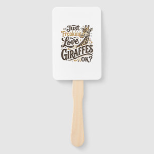 Lustiges Giraffenliebhaber Vintage-Typografie-Shir Fächer