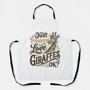 Lustiges Giraffenliebhaber Vintage-Typografie-Shir Schürze