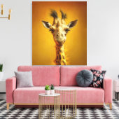 Lustiges Giraffenportrait Leinwanddruck (Insitu (Wohnzimmer))