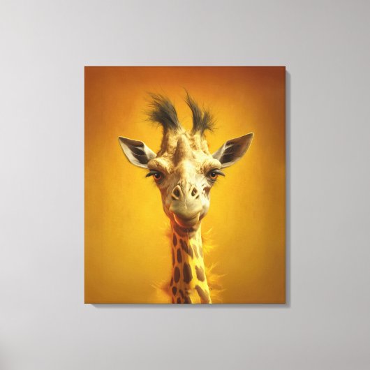 Lustiges Giraffenportrait Leinwanddruck (Vorderseite)