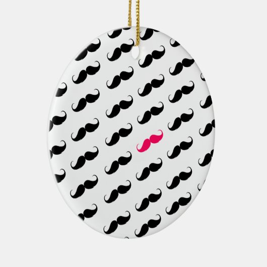 Lustiges Girly rosa und schwarzes Keramikornament (Rechts)