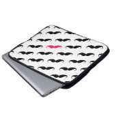 Lustiges Girly rosa und schwarzes Laptopschutzhülle (Vorne Knopf)