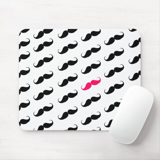 Lustiges Girly rosa und schwarzes Mousepad (Mit Mouse)