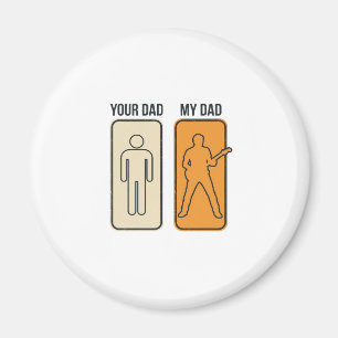 Lustiges Gitarre Papa Vintage Gravur Shirt Design_ Magnet