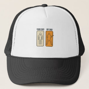 Lustiges Gitarre Papa Vintage Gravur Shirt Design_ Truckerkappe