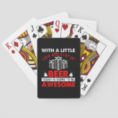 Lustiges Glück Bier Wortkunst  Spielkarten (Rückseite)