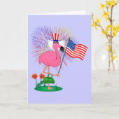 Lustiges glückliches 4. der Juli-Gruß-Karte Karte (Gelbe Blume)