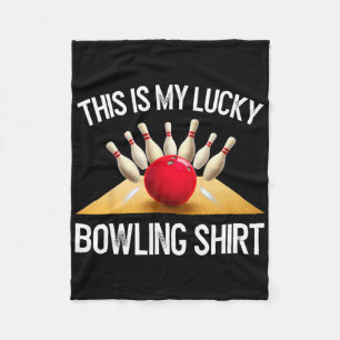 Lustiges Glückliches Bowling-Team Vintage Retro Ge Fleecedecke