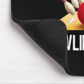Lustiges Glückliches Bowling-Team Vintage Retro Ge Mousepad (Ecke)