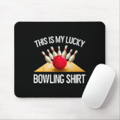 Lustiges Glückliches Bowling-Team Vintage Retro Ge Mousepad (Mit Mouse)