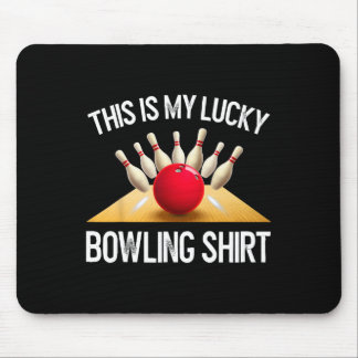 Lustiges Glückliches Bowling-Team Vintage Retro Ge Mousepad