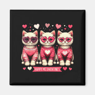 Lustiges Glückliches Meowentines Süßes Valentinsta Magnet