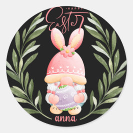 lustiges glückliches Osterfest Runder Aufkleber