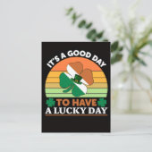 Lustiges Glücksgans St. Patricks Day Design Postkarte (Stehend Vorderseite)
