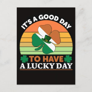 Lustiges Glücksgans St. Patricks Day Design Postkarte