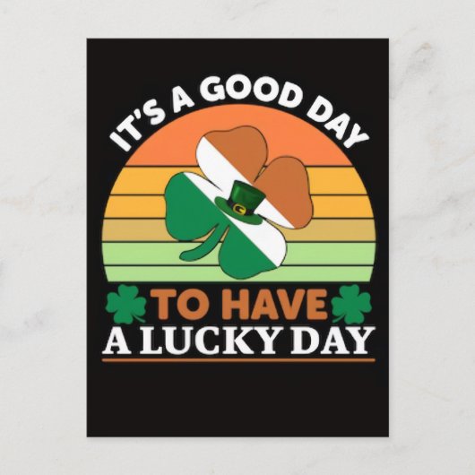 Lustiges Glücksgans St. Patricks Day Design Postkarte (Vorderseite)