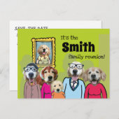 Lustiges goldener ankündigungspostkarte (Vorne/Hinten)