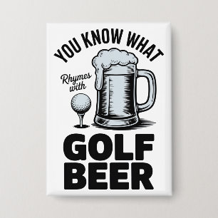 Lustiges Golf Bier Golfer Geschenk Bier Humor Golf Button