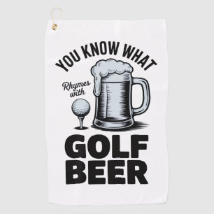 Lustiges Golf Bier Golfer Geschenk Bier Humor Golf Golfhandtuch
