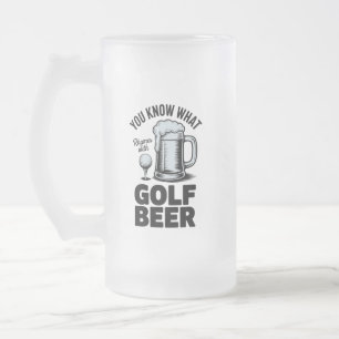 Lustiges Golf Bier Golfer Geschenk Bier Humor Golf Mattglas Bierglas