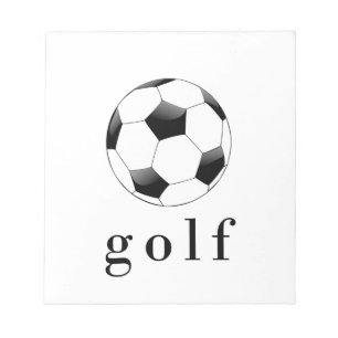 Lustiges Golf-Fußball-T-Shirt für Sportler Notizblock