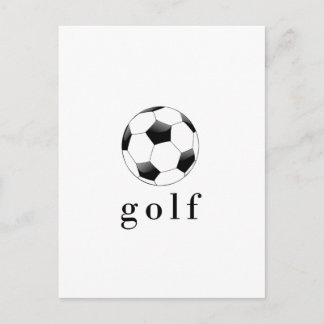 Lustiges Golf Fußball T-Shirt für Sportler Postkarte