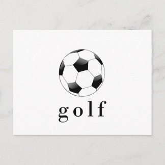 Lustiges Golf-Fußball-T-Shirt für Sportler Postkarte