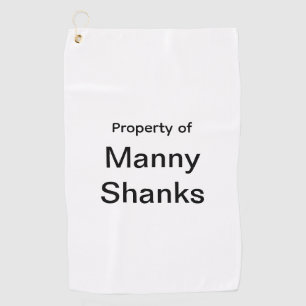 Lustiges Golf-Geschenk-Witz-Name Manny Shanks Golfhandtuch