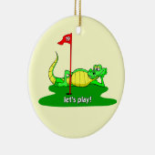 lustiges Golf Keramikornament (Rechts)
