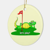 lustiges Golf Keramikornament (Links)