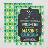 Lustiges Golf laden ein Einladung (Vorne/Hinten)