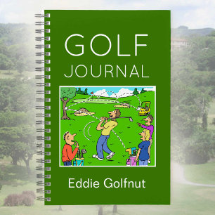 Lustiges Golf-Notizbuch zum Personalisieren Notizblock