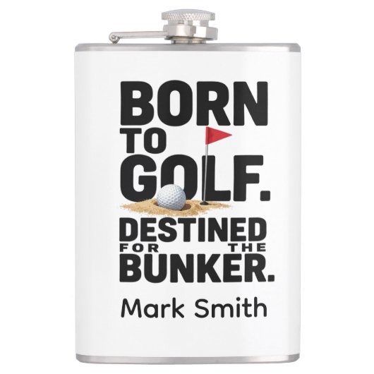 Lustiges Golf-Obsession-Zitat für Golf-Süchtige  Flachmann (Vorderseite)