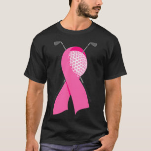 Lustiges Golf Rosa Band Brustkrebs-Bewusstsein Unt T-Shirt