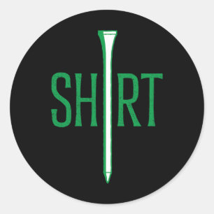 Lustiges Golf-Shirt - Golf-T-Shirt für Golfer Humo Runder Aufkleber