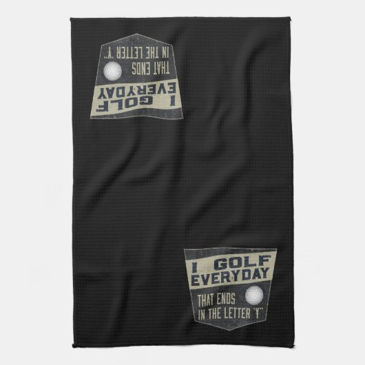 Lustiges Golf-Tuch Geschirrtuch (Vertikal)