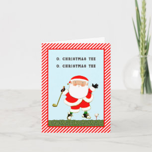 Lustiges Golf-Weihnachten Feiertagskarte