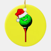 lustiges Golf Weihnachten Keramik Ornament (Hinten)