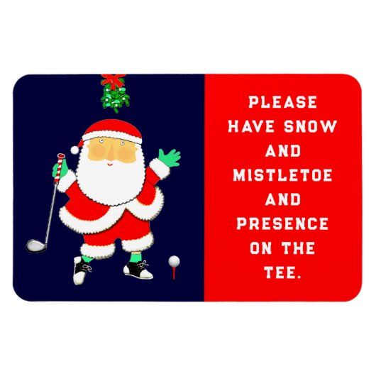 Lustiges Golf-Weihnachten Magnet (Horizontal)