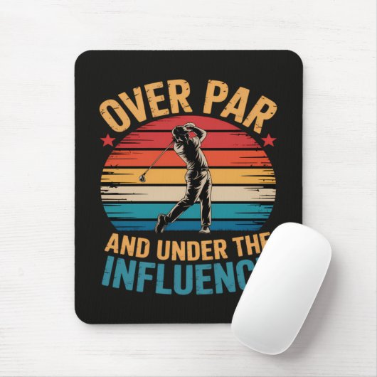 Lustiges Golfen mit Alkohol Mousepad (Mit Mouse)