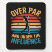Lustiges Golfen mit Alkohol Mousepad (Vorne)