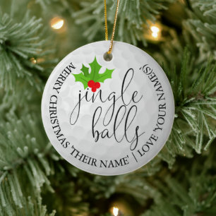 Lustiges Golfer-Weihnachts-Golf-Geschenk Jingle Bä Keramik Ornament