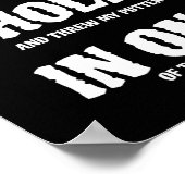 Lustiges Golfloch in einem Golf Poster (Ecke)