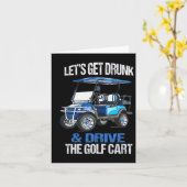 Lustiges Golfspielen Karte (Gelbe Blume)
