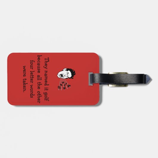 Lustiges Golfzitat Gepäckanhänger (Rückseite horizontal)