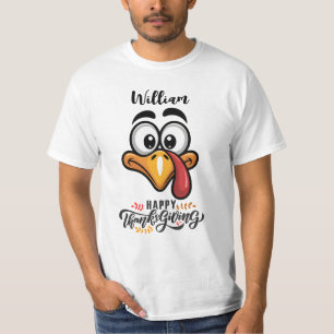 Lustiges Goofy Truthahn Gesicht Personalisierter C T-Shirt