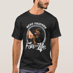 Lustiges Gordon Setter Hund Design beste Freunde G T-Shirt