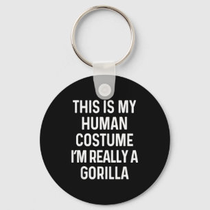 Lustiges Gorillakostüm-Shirt Halloween Erwachsene Schlüsselanhänger